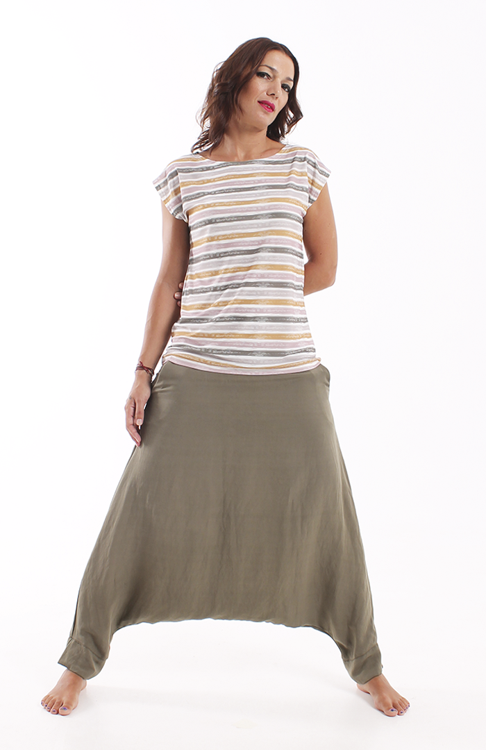 Pantalón KELM lino kaki 1 copia