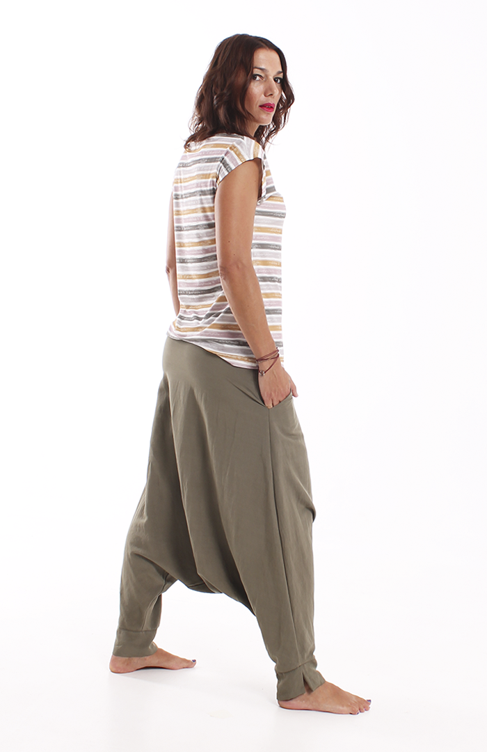 Pantalón KELM lino kaki 3 copia