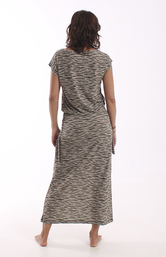 Vestido XIRA print beige+kaki 3 copia