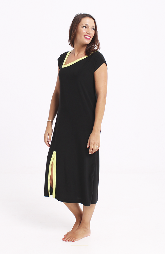 vestido AKERU negro y limón 3